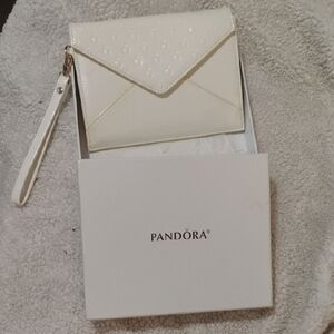 Pandora White Wristlet Clutch